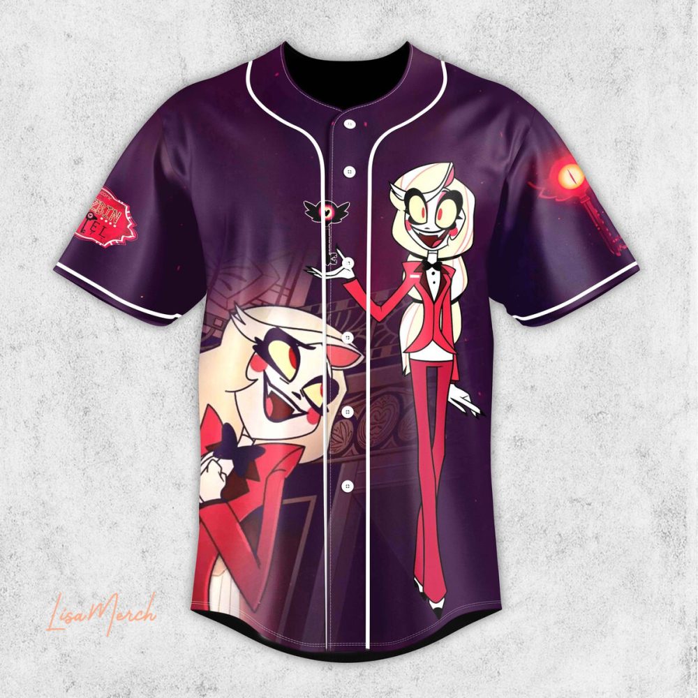 Hazbin Hotel Baseball Jersey - Vibrant Anime Design For Fans - Limited Edition!