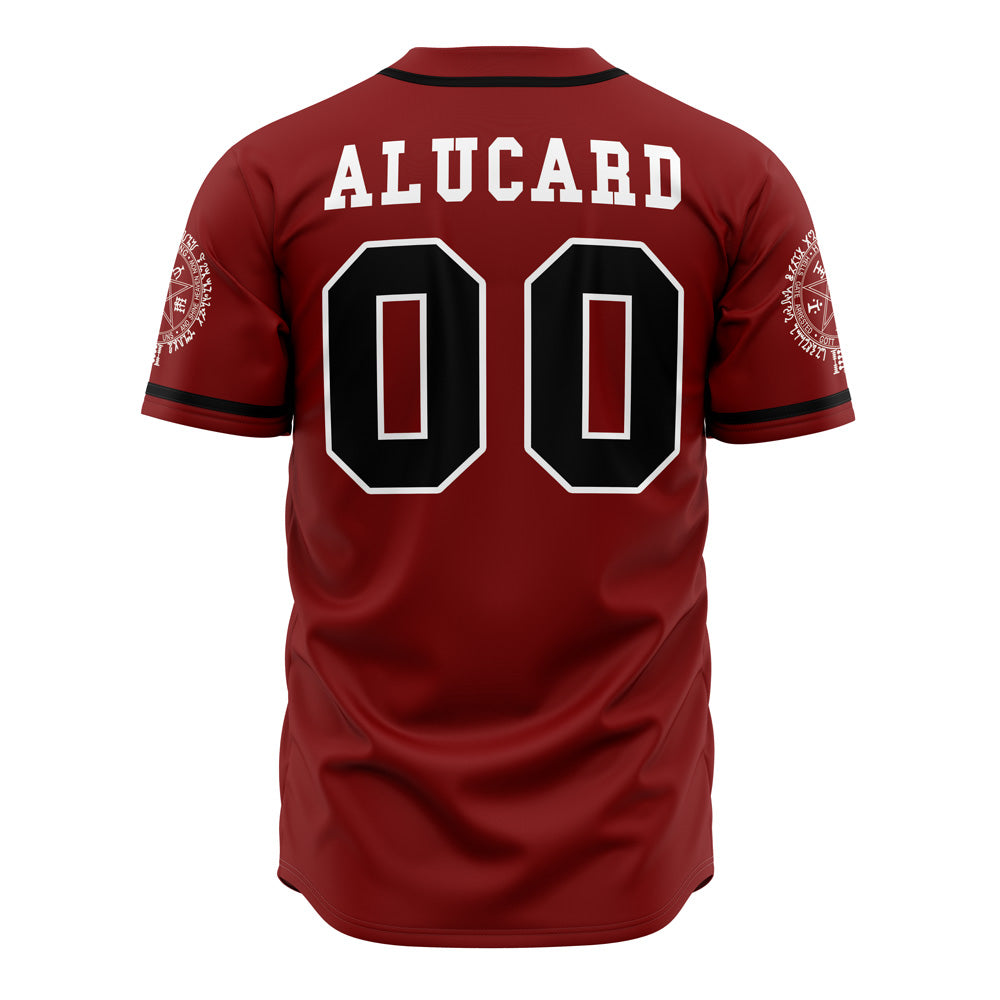 Anime Red Baseball Jersey - Stylish Hellsing Design For Fans , Unisex Casual Wear