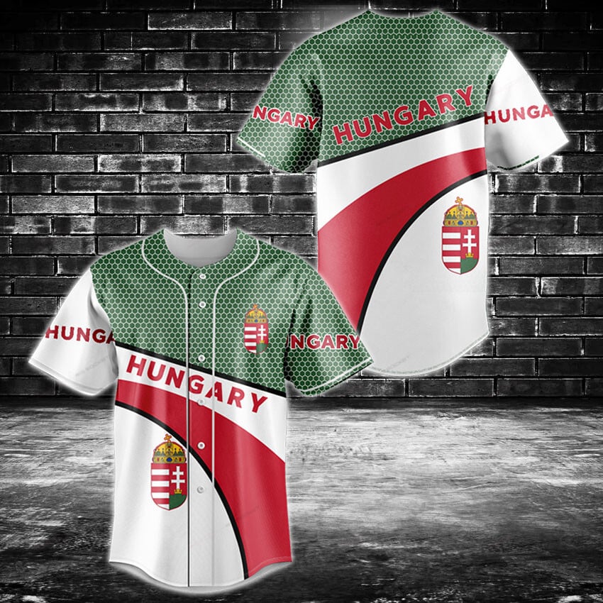 Hungary Pride Baseball Jersey – Stylish Men'S Sportswear With National Flag Design