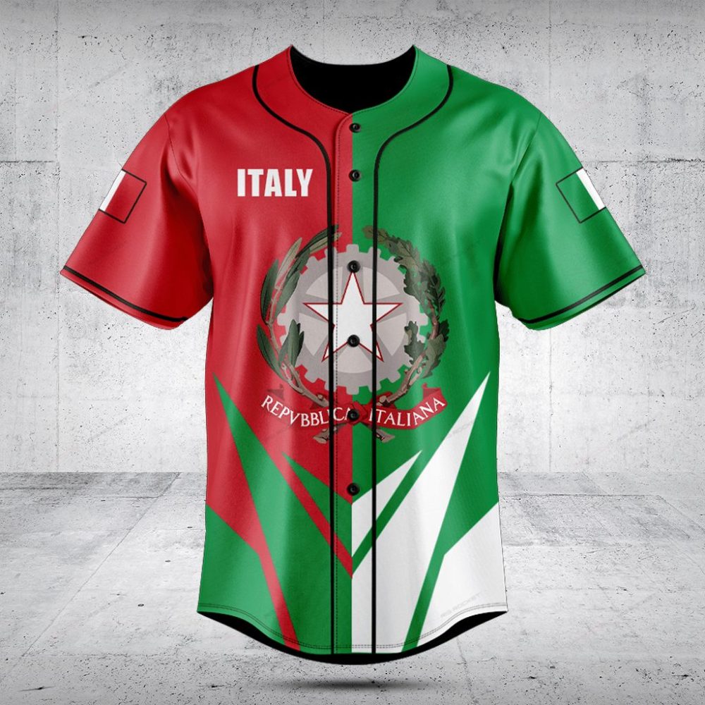 Italy Flag Baseball Jersey – Stylish Italian Pride Sportswear For Fans