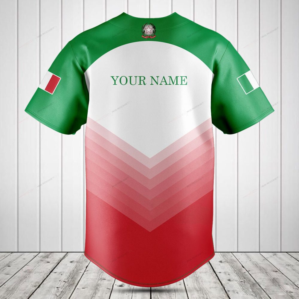 Italy Pride Baseball Jersey – Stylish Italian Flag Sportswear For Fans