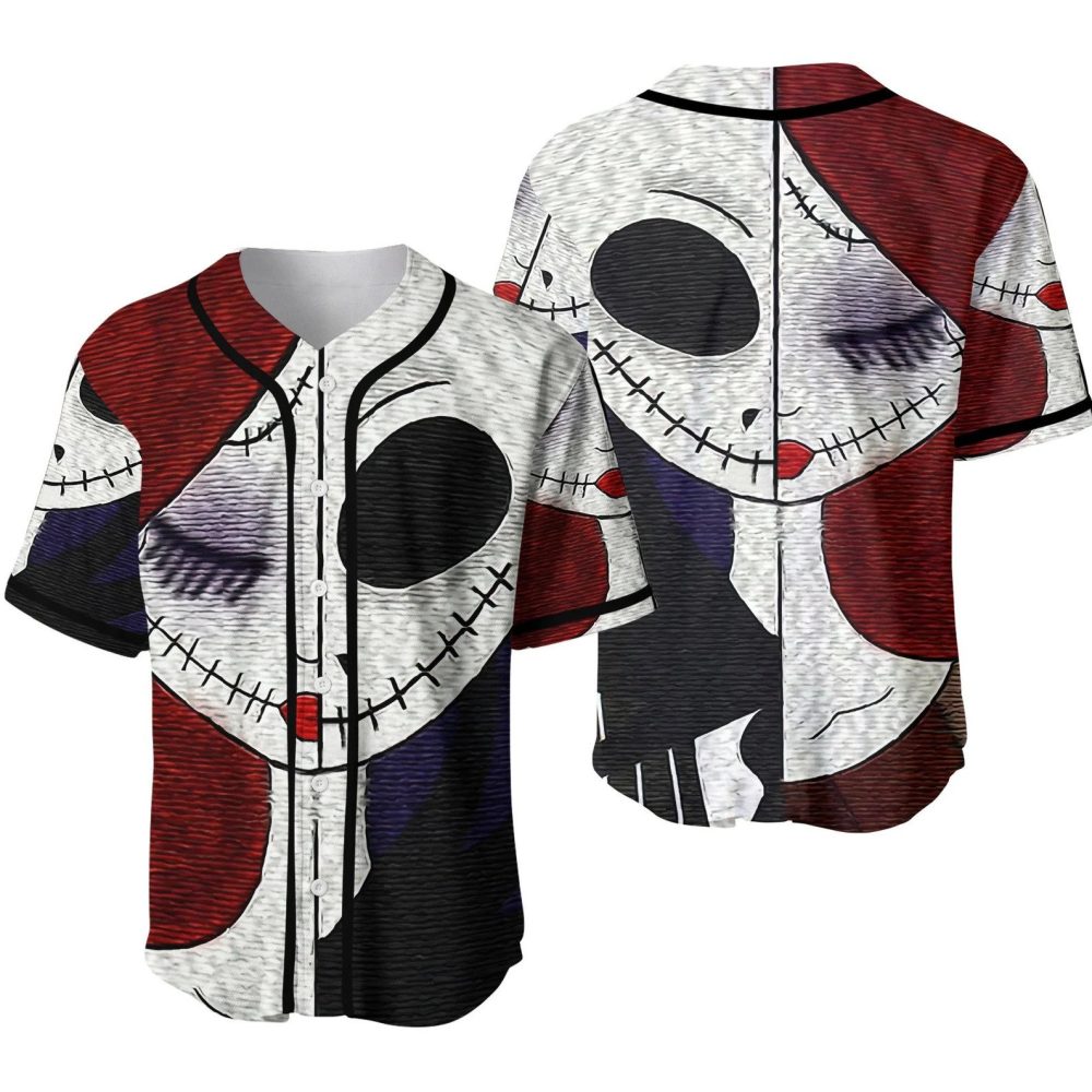 Spooky Skull Baseball Jersey - Unique Halloween Unisex Shirt For Fans Of Dark Fantasy Style
