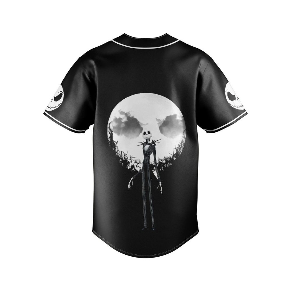 Jack Skellington Baseball Jersey - Spooky Night Design For Halloween Fans