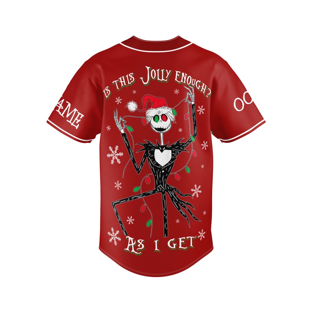 Festive Jack Skellington Baseball Jersey - Holiday Cheer With A Gothic Twist!