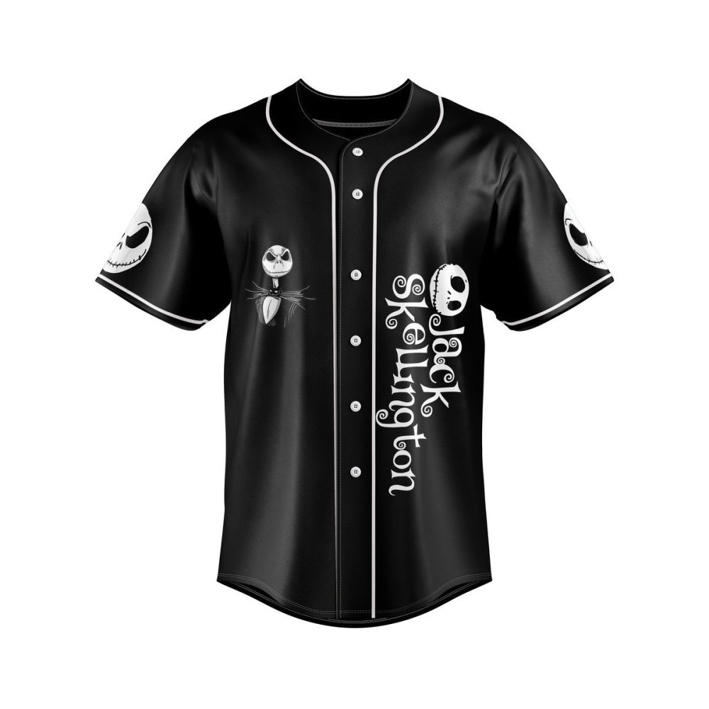 Jack Skellington Baseball Jersey - Spooky Night Design For Halloween Fans