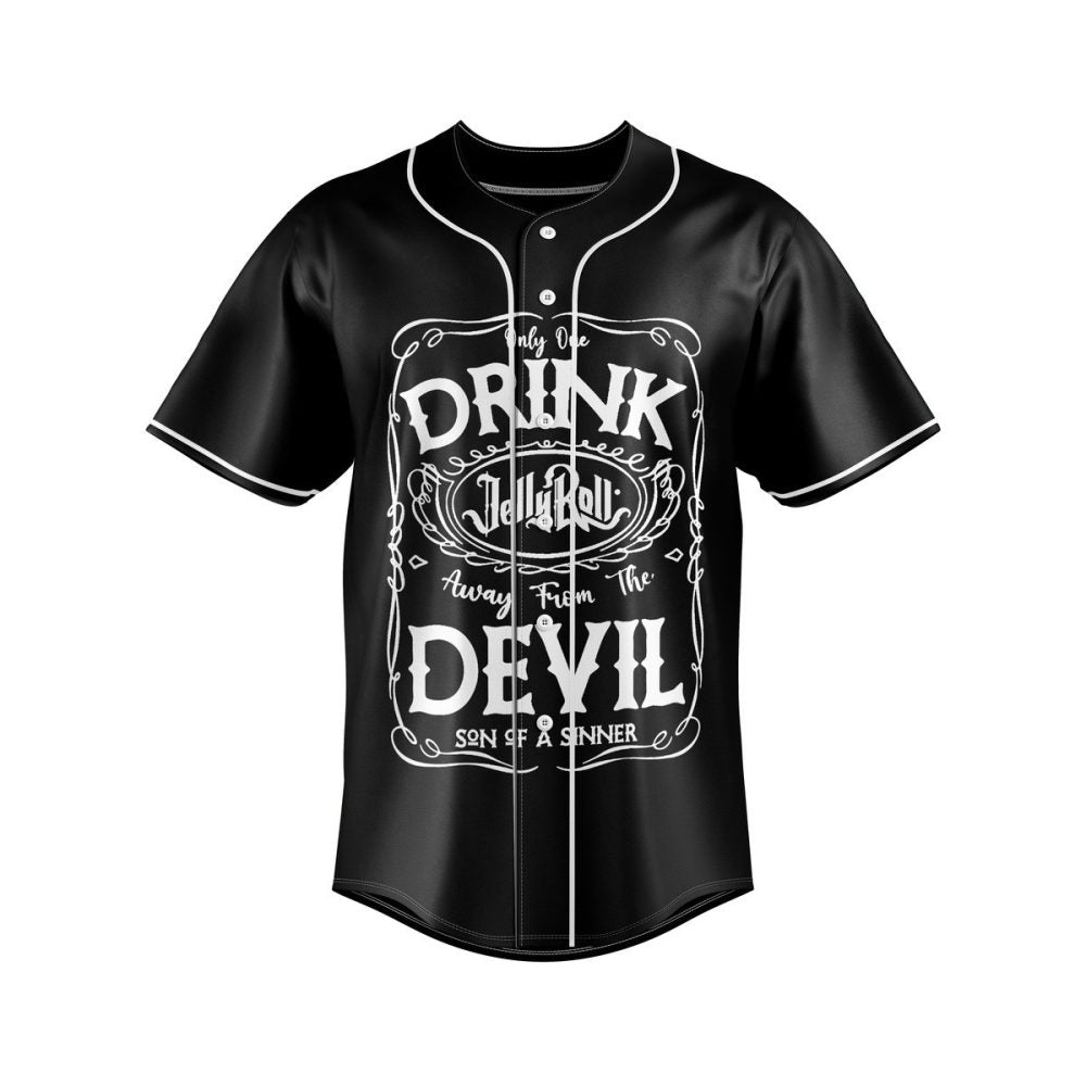 Jelly Roll 'Son Of A Sinner' Black Baseball Jersey - Bold Graphic Tee For Fans