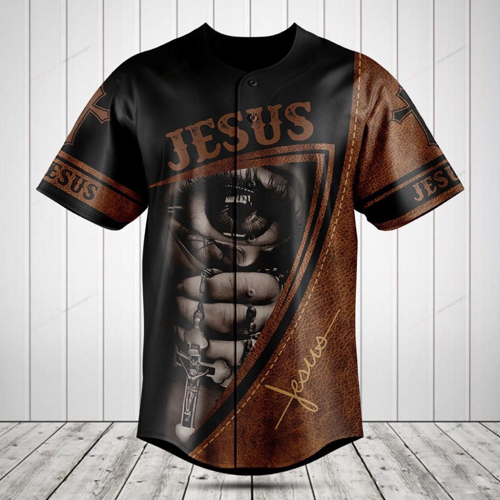 Unique Jesus Graphic Baseball Jersey - Faith-Inspired Design, Perfect Gift For Believers