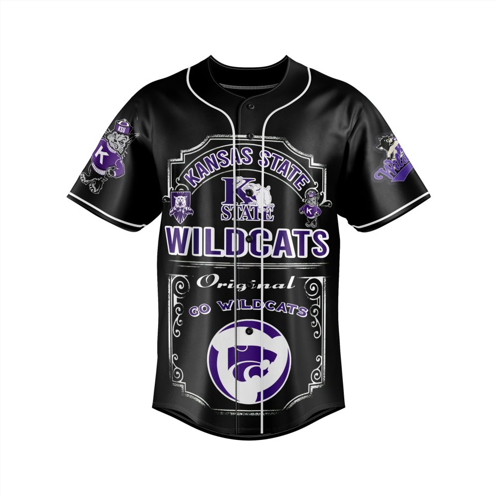 Kansas State Wildcats Baseball Jersey - Bold Black &amp; Purple Fan Gear - Limited Edition