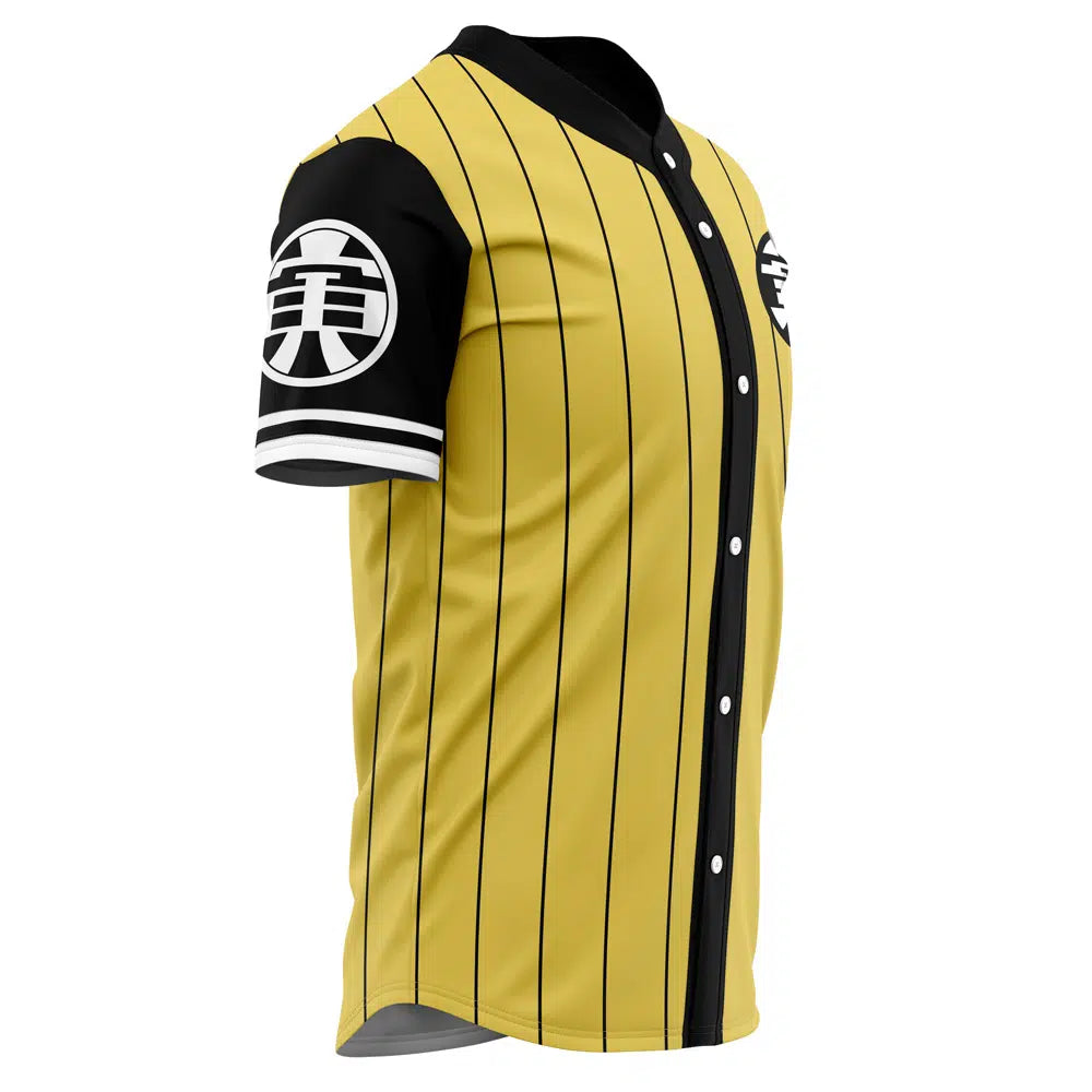 Stylish Yellow Striped Baseball Jersey – Anime-Inspired Design, Unisex, Comfortable Fit