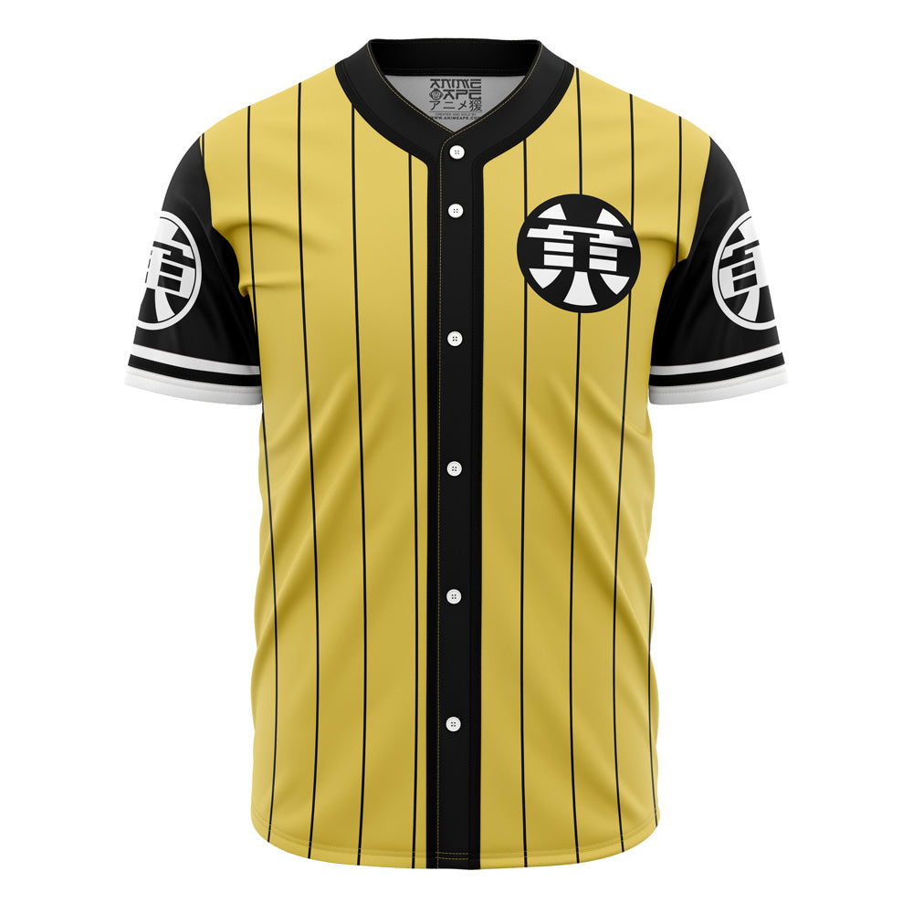Stylish Yellow Striped Baseball Jersey – Anime-Inspired Design, Unisex, Comfortable Fit