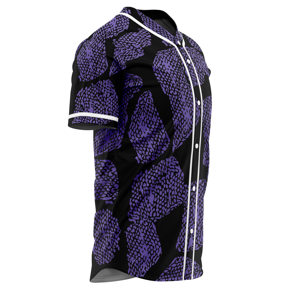 Men'S Purple Pattern Baseball Jersey Shirt - Stylish &amp; Lightweight Casual Wear
