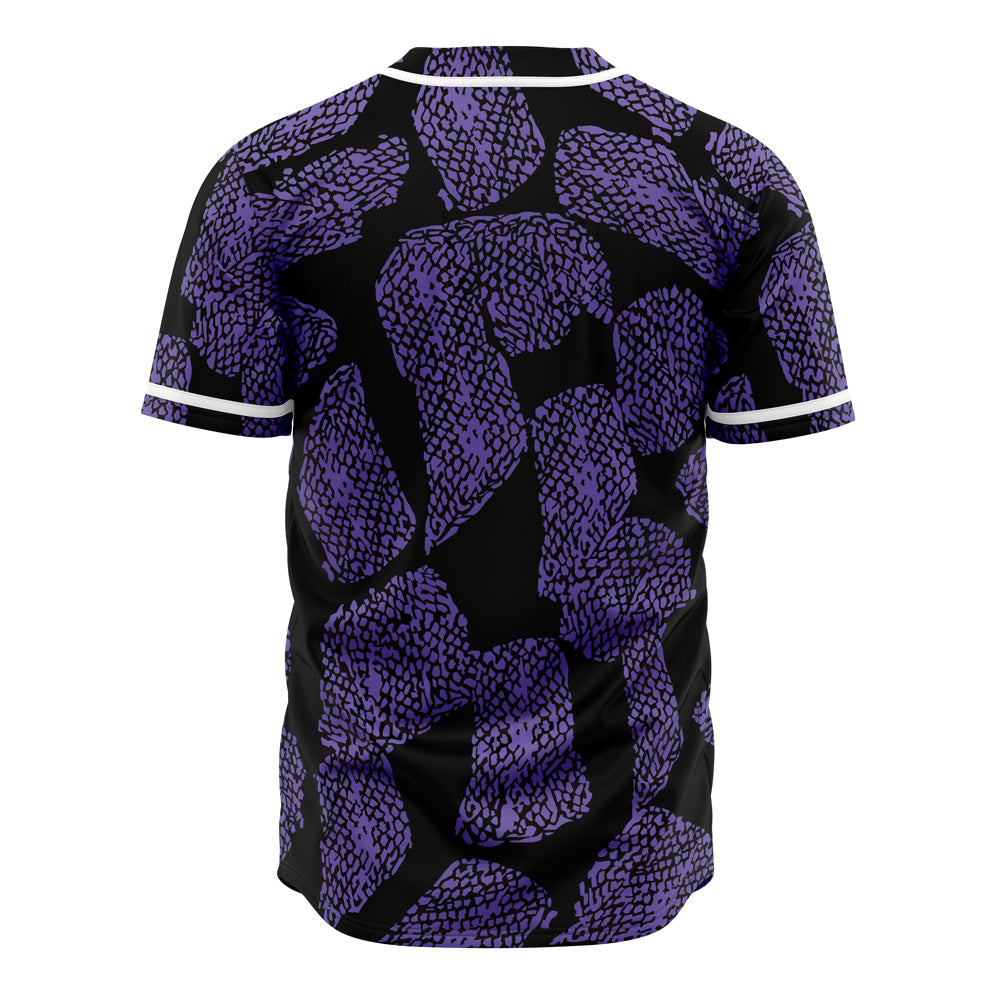 Men'S Purple Pattern Baseball Jersey Shirt - Stylish &amp; Lightweight Casual Wear