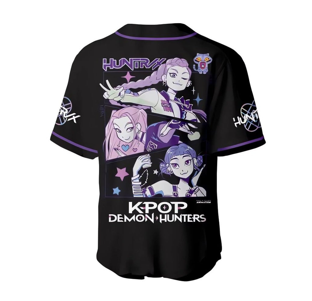 K-Pop Demon Hunters Baseball Jersey - Stylish Anime Fan Apparel , Limited Edition