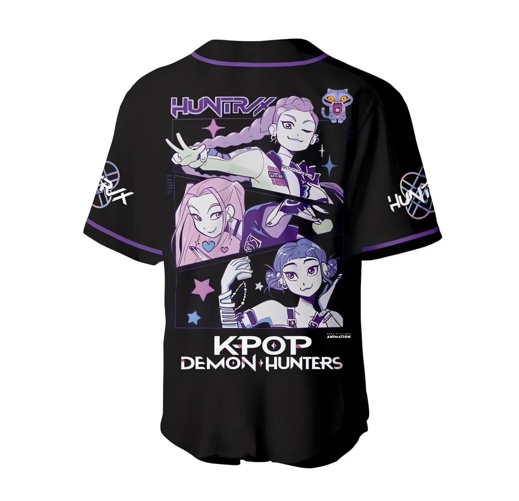 K-Pop Demon Hunters Baseball Jersey - Stylish Anime Fan Apparel , Limited Edition