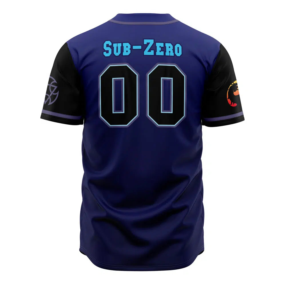 Lin Kuei Blue Baseball Jersey - Stylish &amp; Comfortable Sportswear For Fans