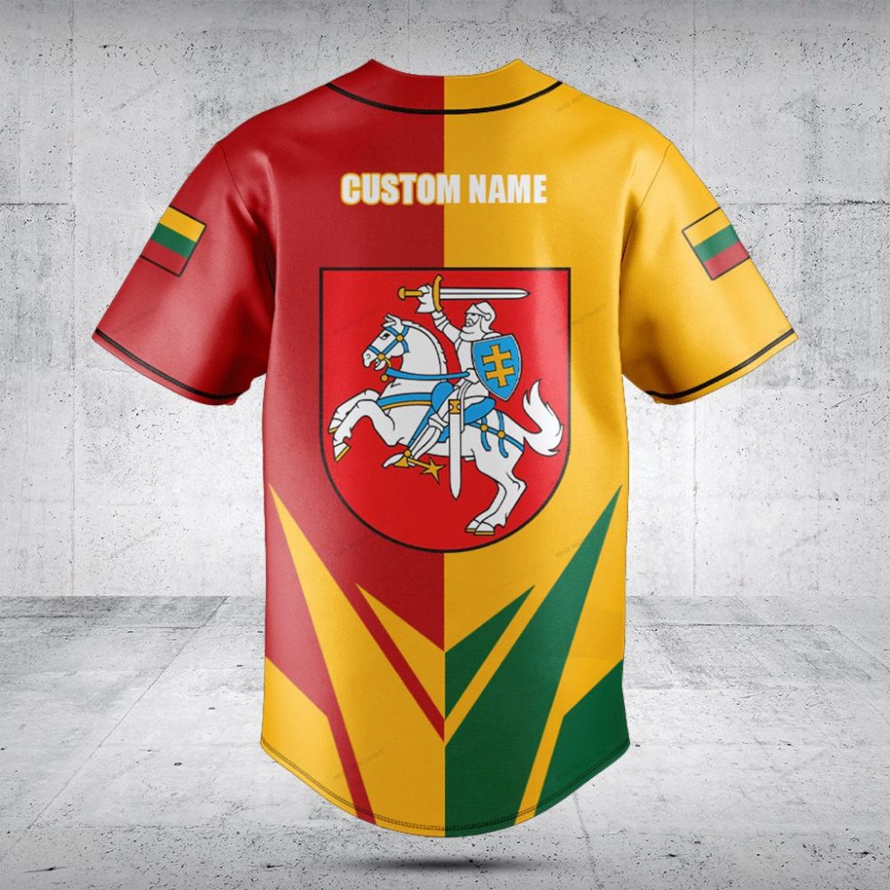 Lithuania Flag Baseball Jersey - Vibrant Colors, Unisex, Perfect Sportswear Gift