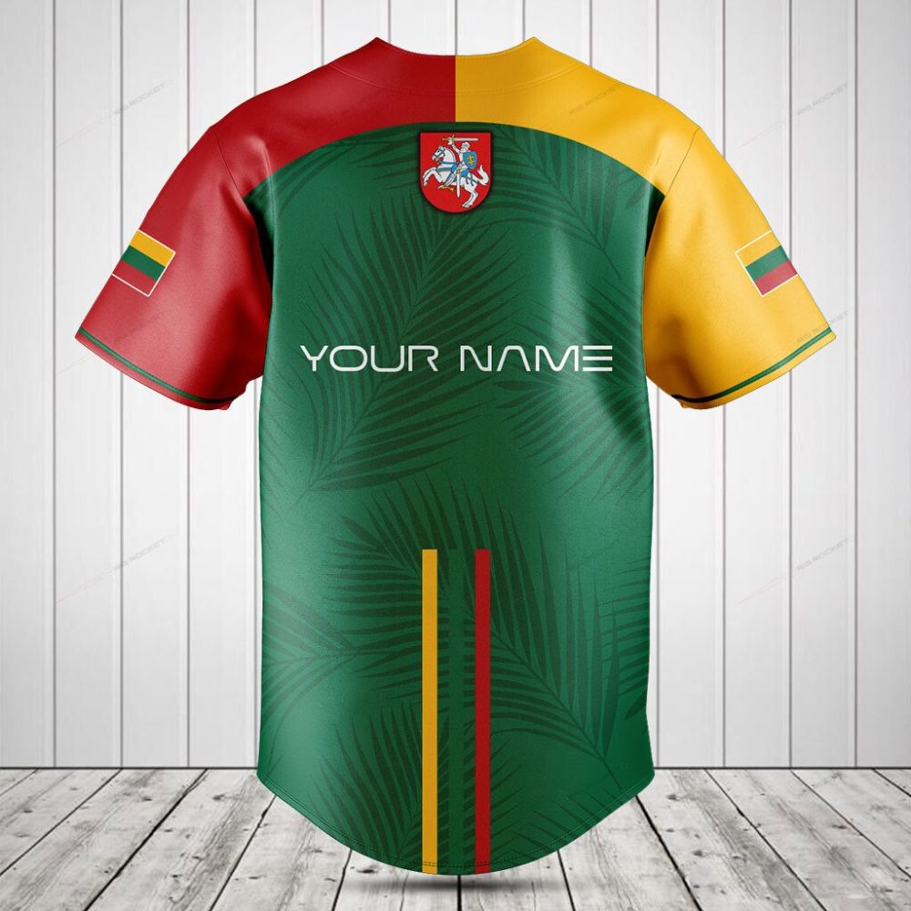 Lithuania Baseball Jersey - Stylish National Flag Design For Sports &amp; Casual Wear