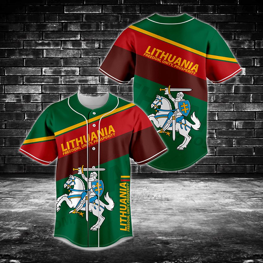 Lithuania Flag Baseball Jersey – Vibrant Sportswear With National Pride Design
