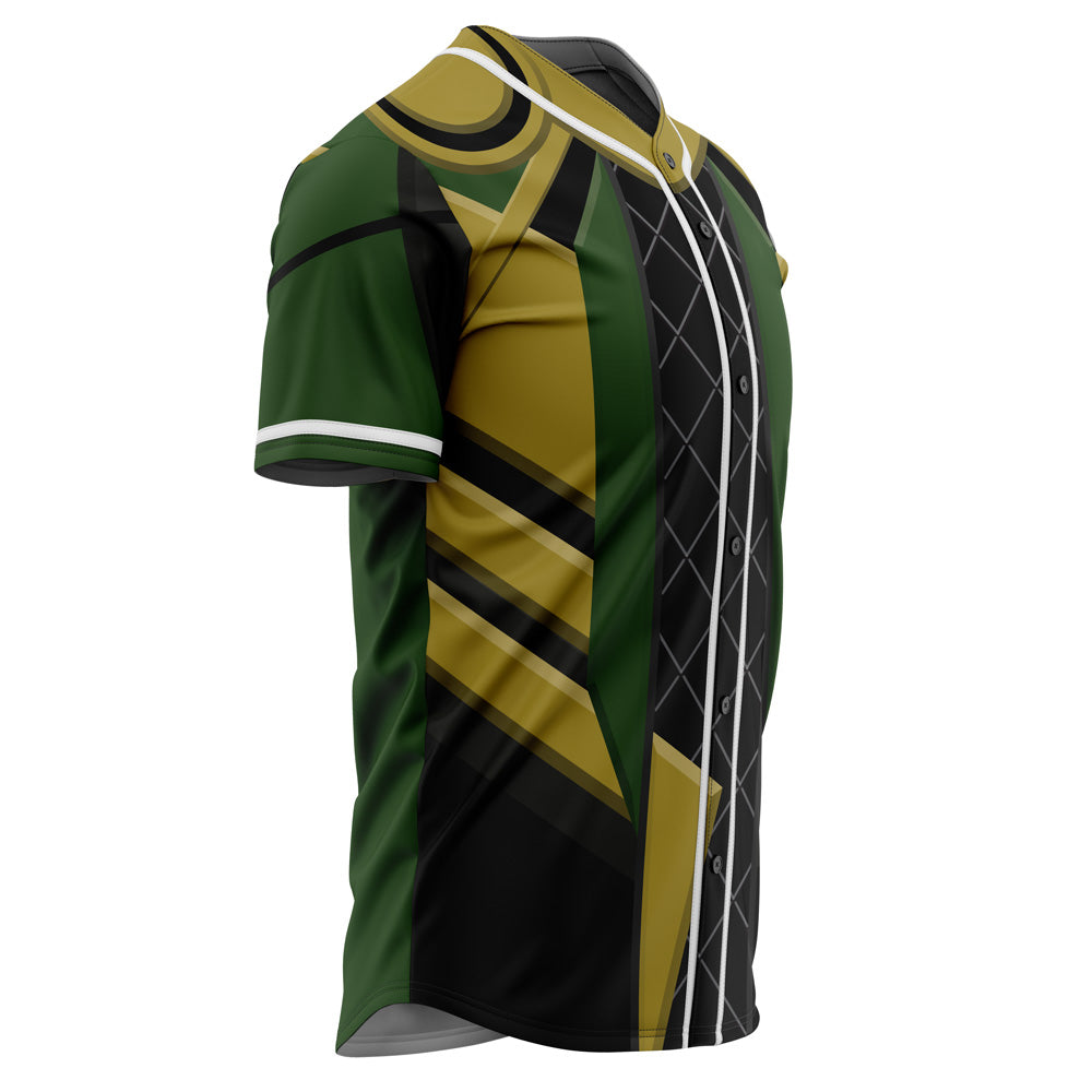 Unisex Green &amp; Gold Graphic Baseball Jersey – Stylish Design, Perfect For Sports &amp; Casual Wear