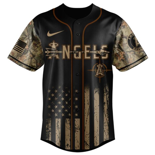 Limited Edition Los Angeles Deer Hunt Camo Baseball Jersey - Perfect For Outdoor Enthusiasts