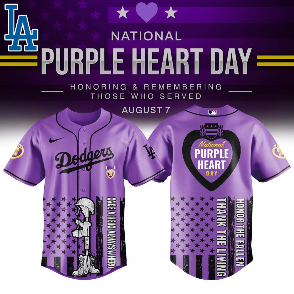 Honor Heroes With La Purple Heart Day Jersey - Limited Edition Tribute Apparel