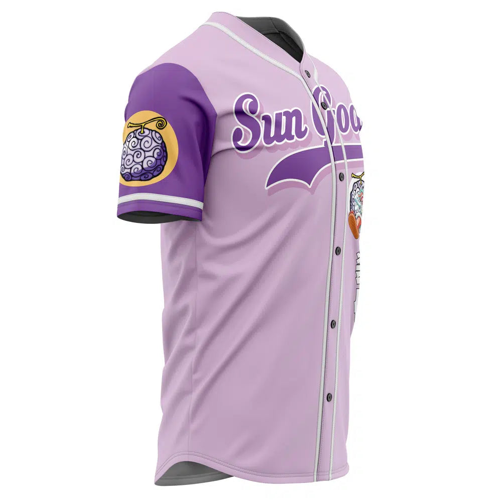 Sun Gods Anime Baseball Jersey - Stylish Purple Graphic Tee For Fans