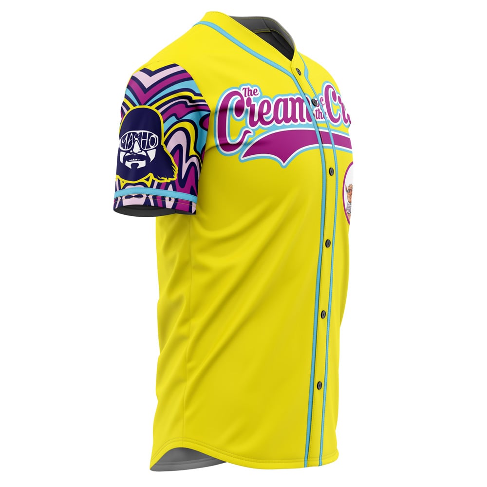 Vibrant Yellow 'Cream Of The Crop' Graphic Baseball Jersey - Stand Out In Style!