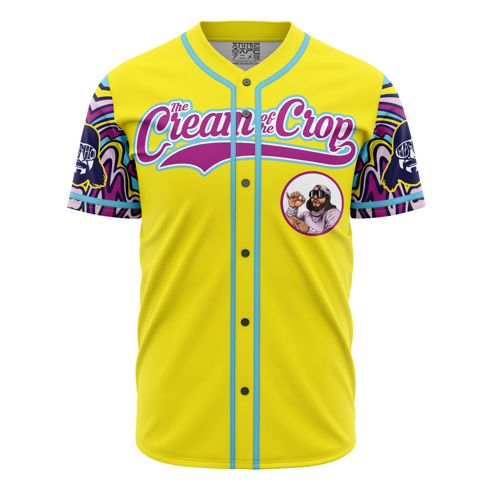 Vibrant Yellow 'Cream Of The Crop' Graphic Baseball Jersey - Stand Out In Style!