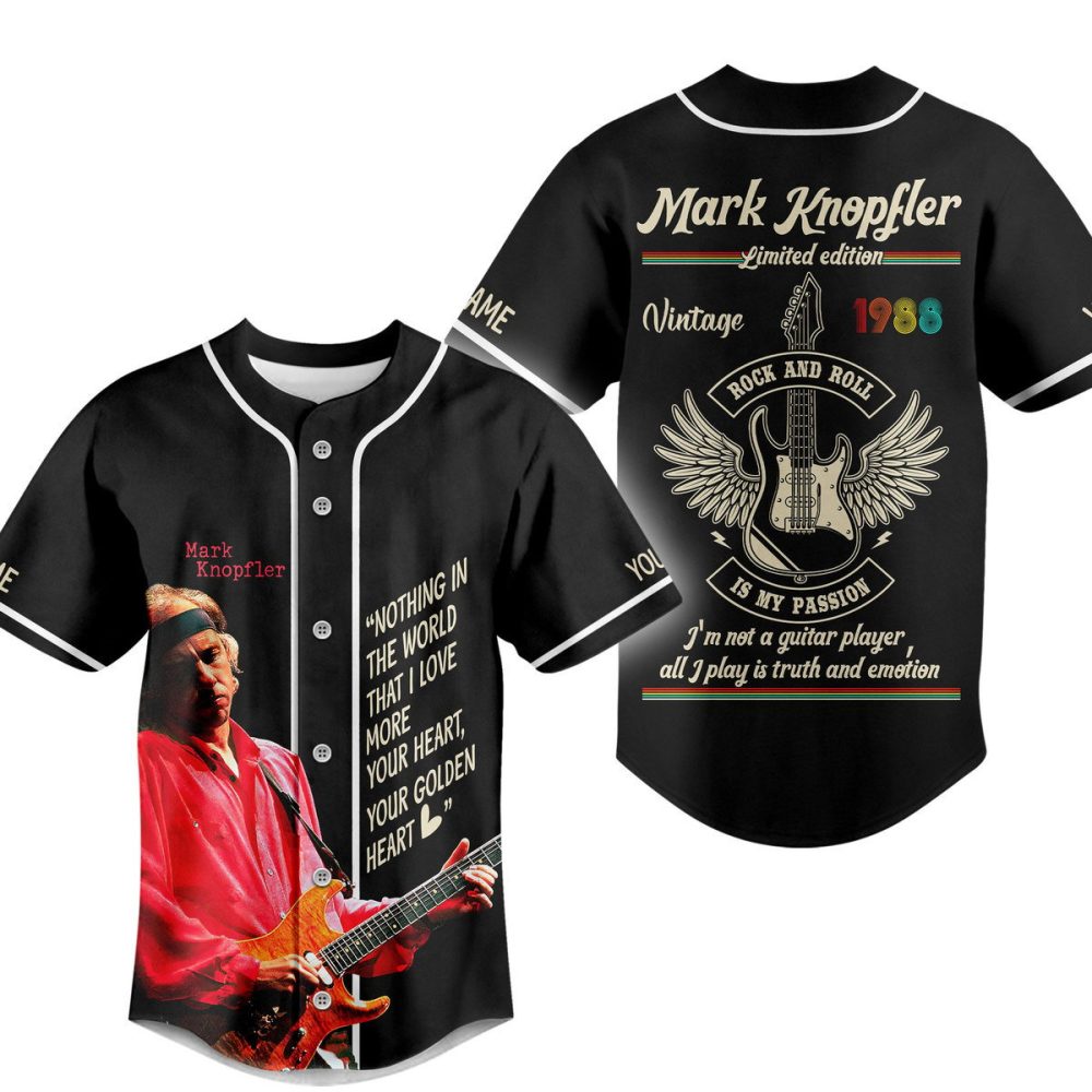 Limited Edition Vintage Rock &amp; Roll Guitar Jersey - Ultimate Music Fan Gear