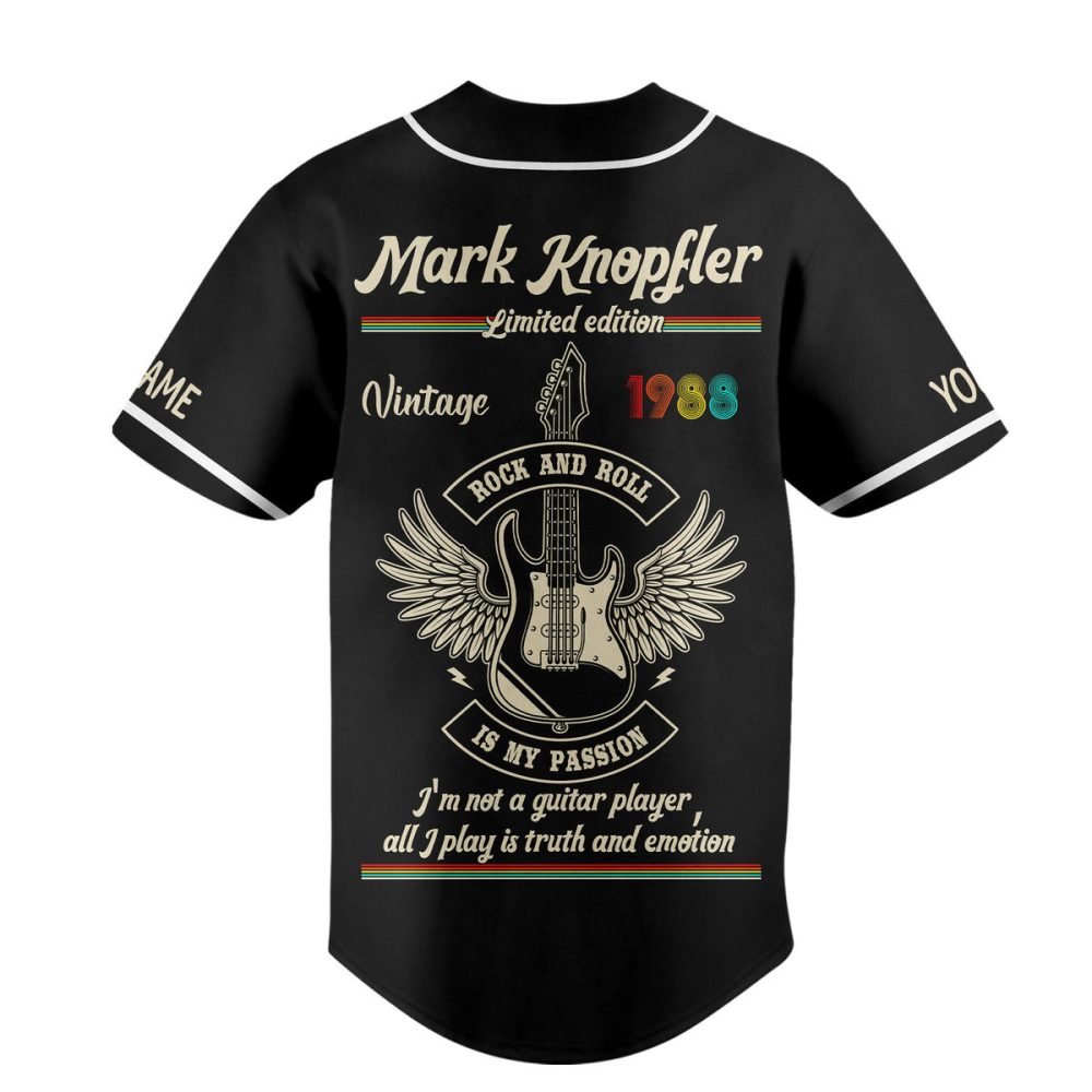 Limited Edition Vintage Rock &amp; Roll Guitar Jersey - Ultimate Music Fan Gear