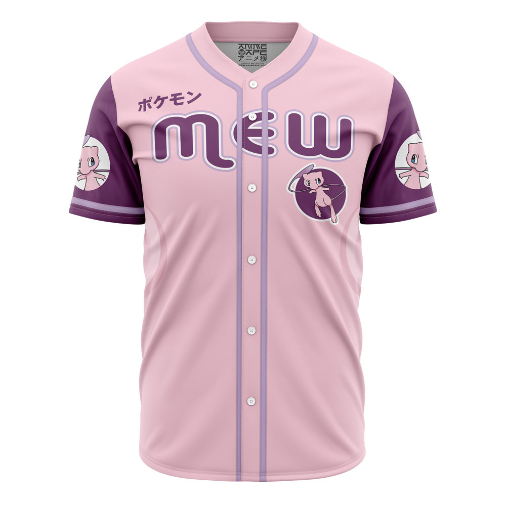 Pink Anime-Inspired Baseball Jersey - Cute Cartoon Cat Design For Fans