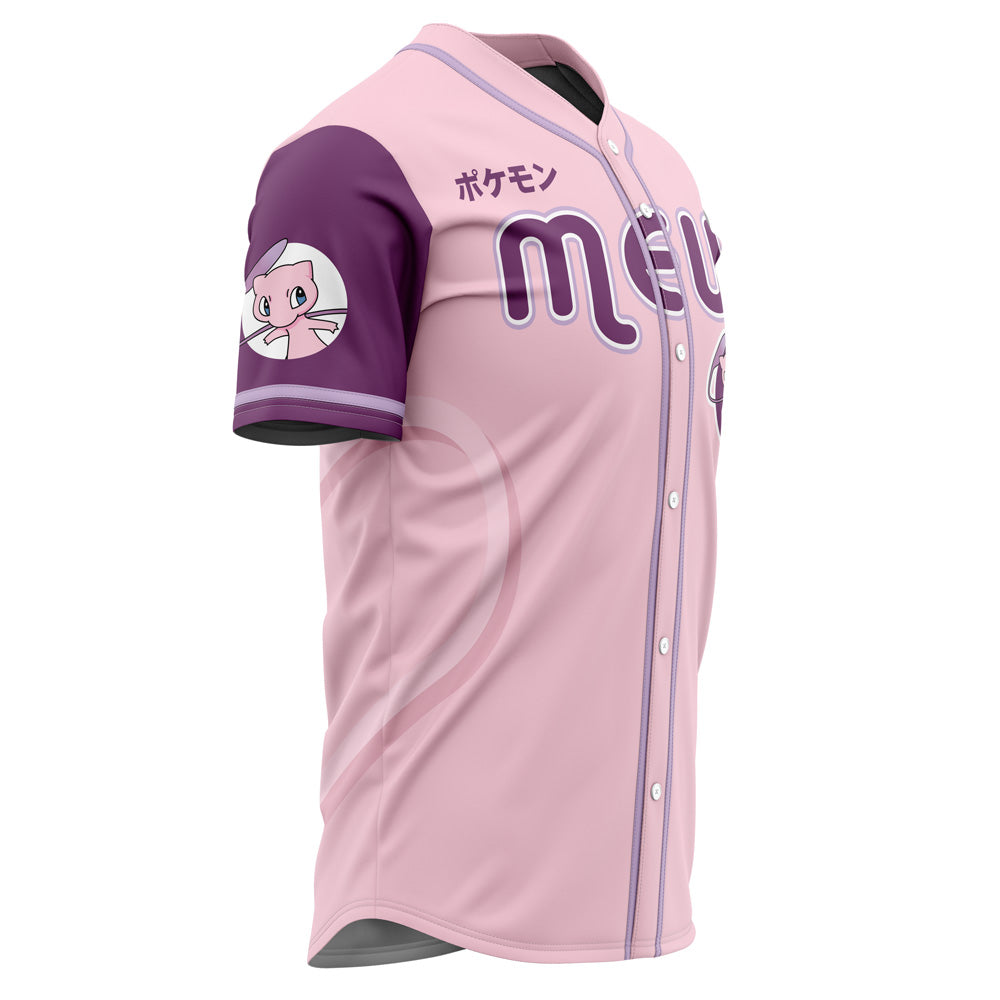 Pink Anime-Inspired Baseball Jersey - Cute Cartoon Cat Design For Fans