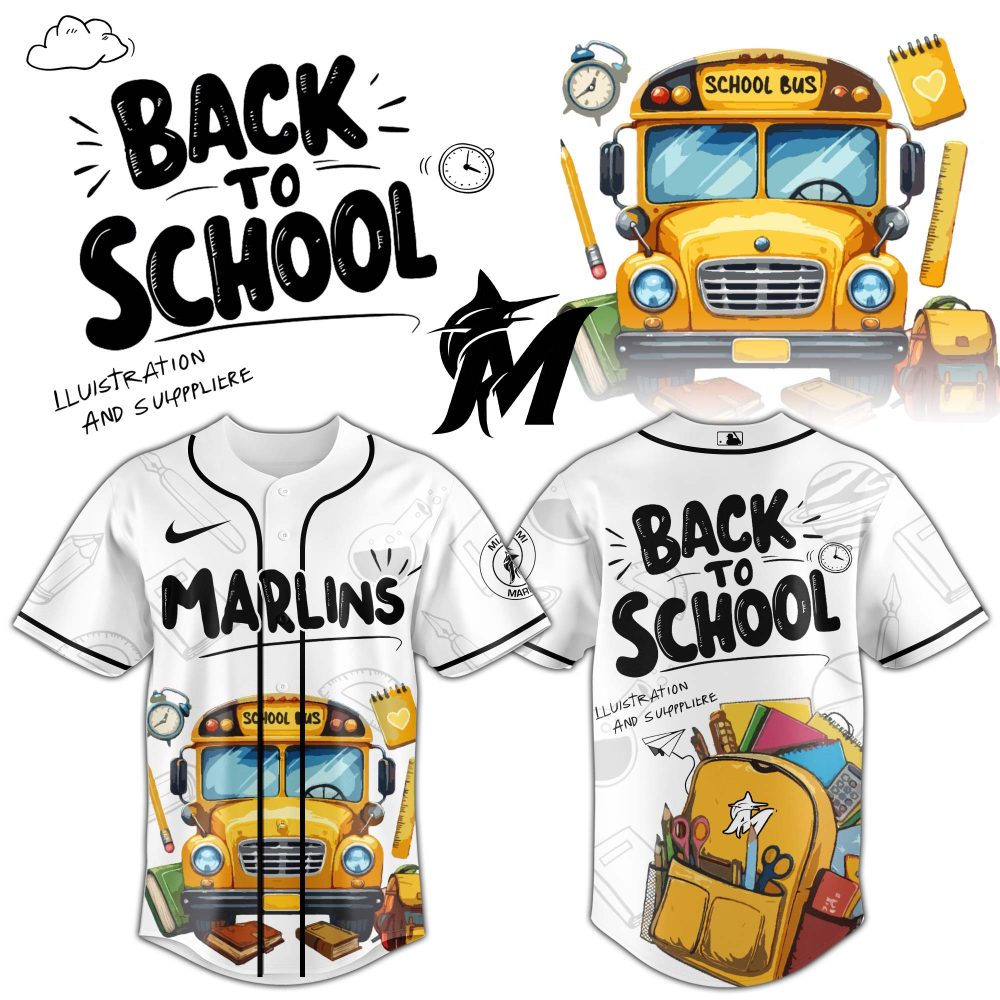 Back To School Baseball Jersey – Fun School Bus Design – Perfect For Students &amp; Fans!