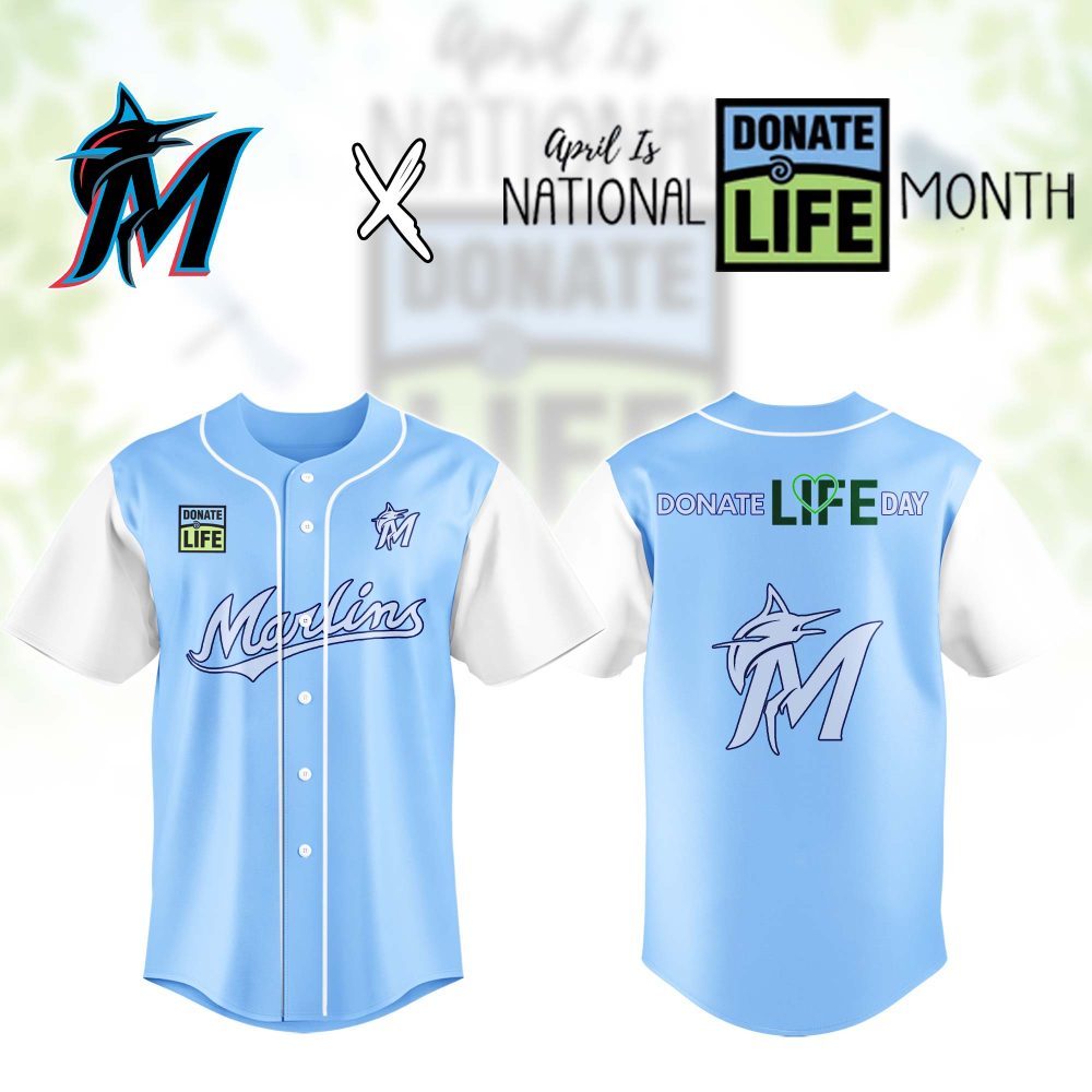 Limited Edition Marlins Donate Life Jersey - Celebrate National Donate Life Month!