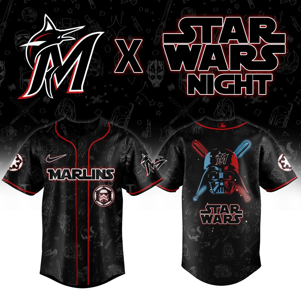 Limited Edition Star Wars X Marlins Jersey Set – Perfect For Fans &amp; Collectors