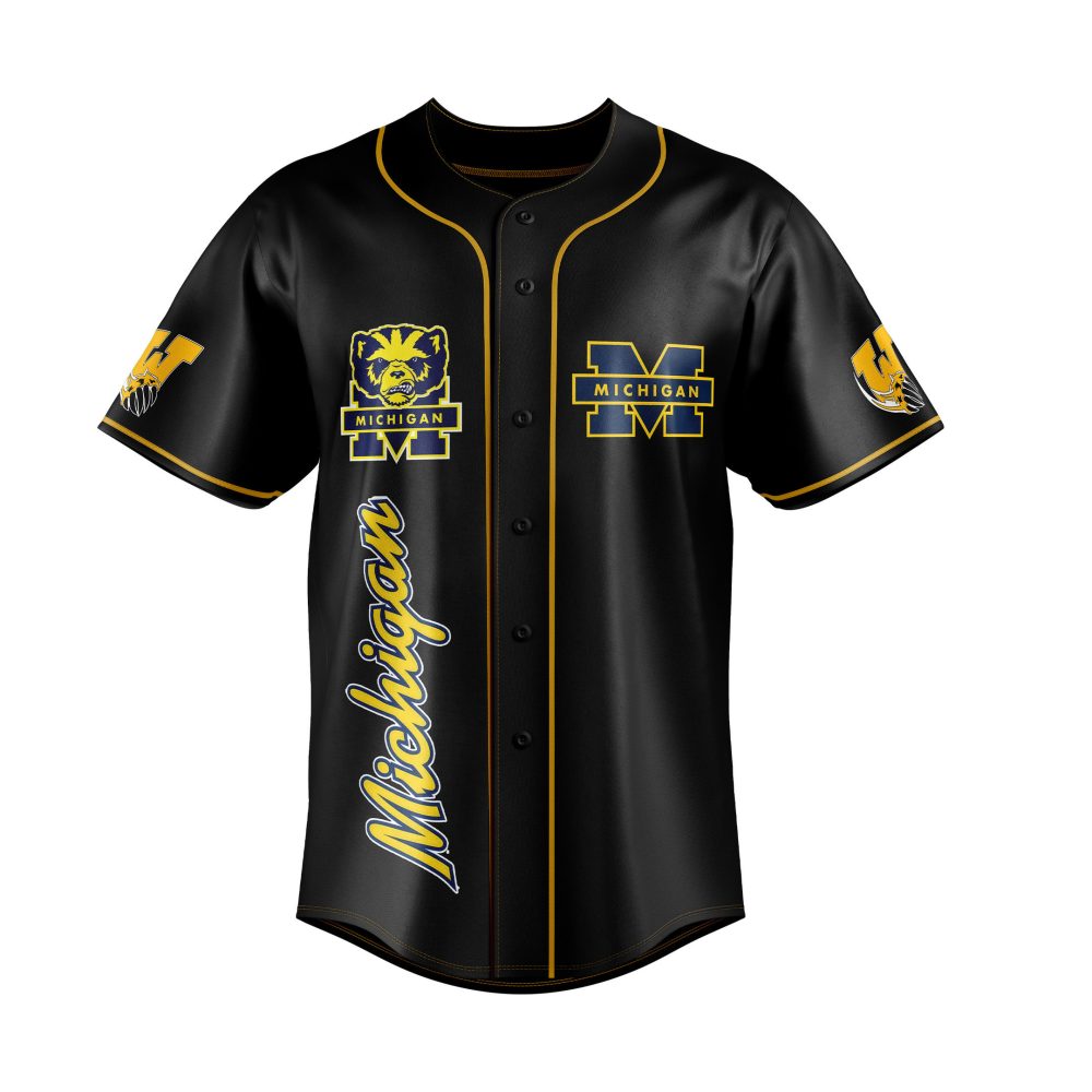 Michigan Wolverines Fan Jersey - Bold Black Design With Team Graphics - Show Your Pride!