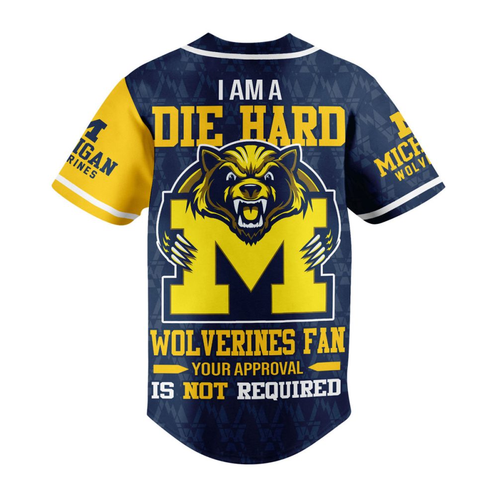 Michigan Wolverines Die-Hard Fan Jersey - Bold Design, Perfect For Game Day Enthusiasts!