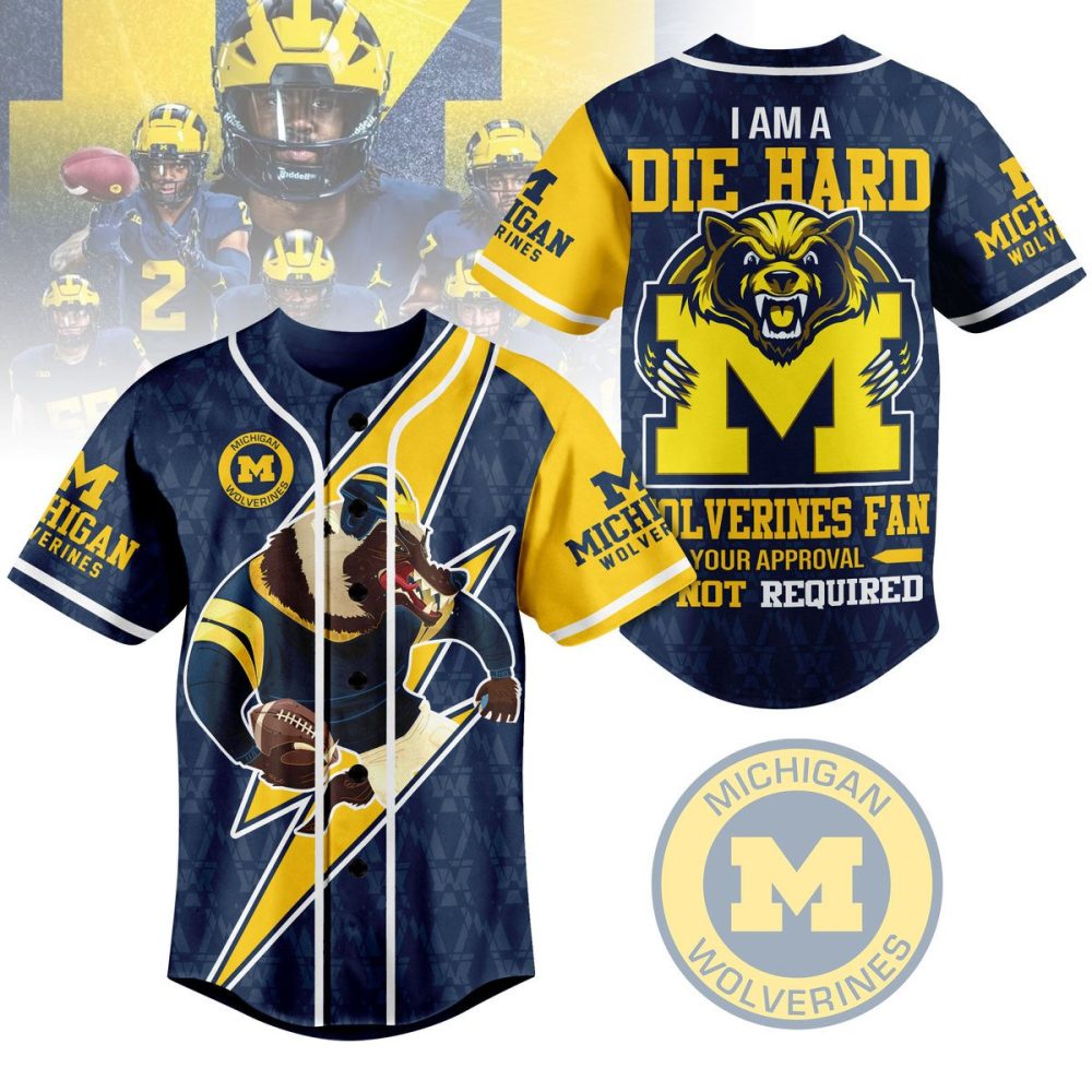 Michigan Wolverines Die-Hard Fan Jersey - Bold Design, Perfect For Game Day Enthusiasts!