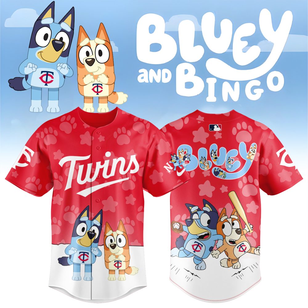 Kids' Red Bluey &amp; Bingo Baseball Jersey - Fun Cartoon Sportswear For Boys &amp; Girls