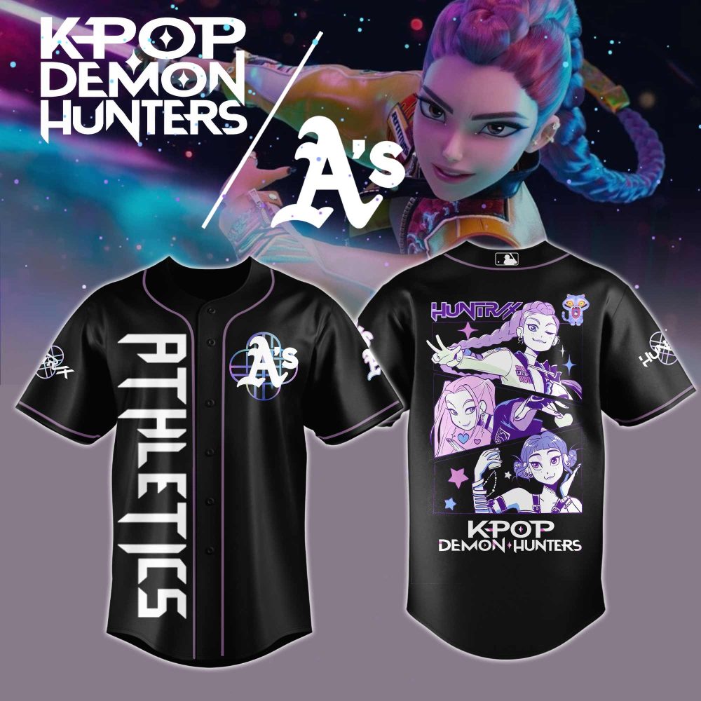 Limited Edition Kpop Demon Hunters Baseball Jersey - Stylish Black Anime Design