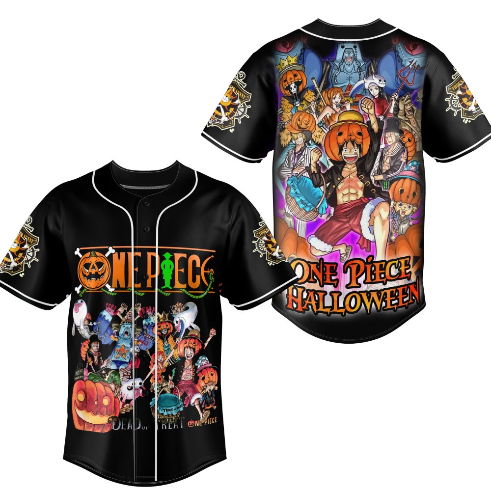 One Piece Halloween Baseball Jersey – Spooky Anime Style For Fans!
