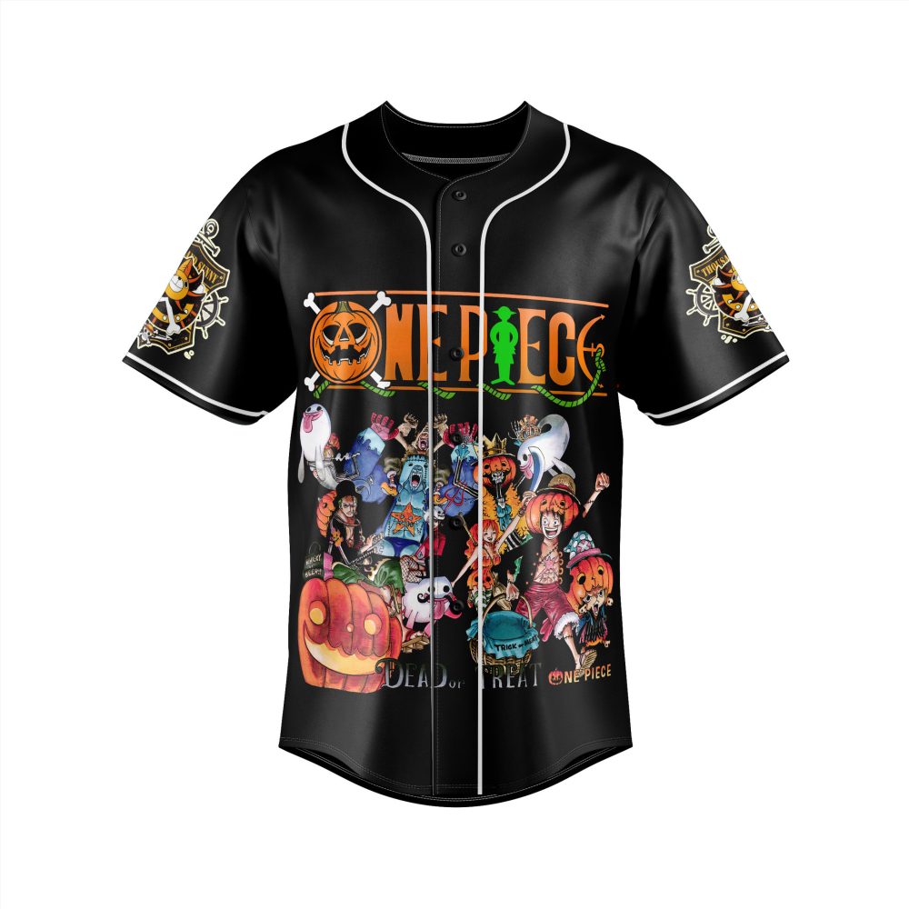 One Piece Halloween Baseball Jersey - Anime Costume Tee For Festive Fans