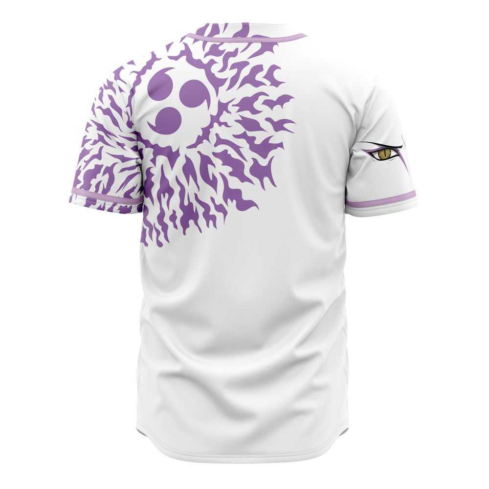 Orochimaru Anime Baseball Jersey - Stylish White &amp; Purple Design For Fans