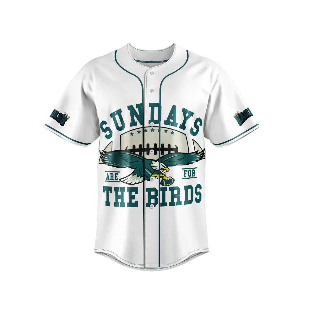 Bird Gang Baseball Jersey - Sundays Are For The Birds Graphic Tee - Perfect Gift!