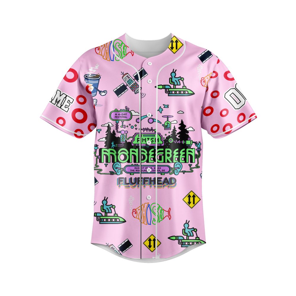 Vibrant Pink Graphic Baseball Jersey – Unique Cartoon &amp; Deer Design, Unisex