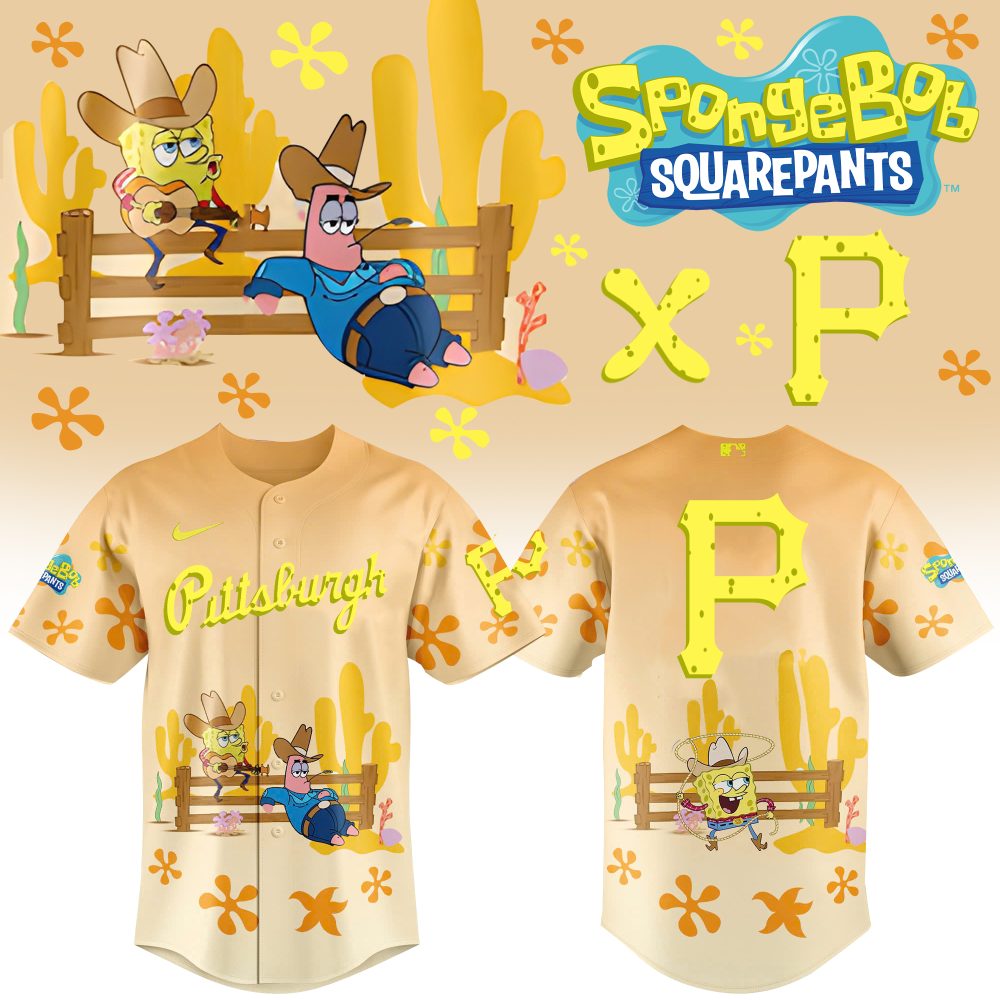 Limited Edition Spongebob X Pittsburgh Cowboy Jersey - Vibrant Cartoon Style