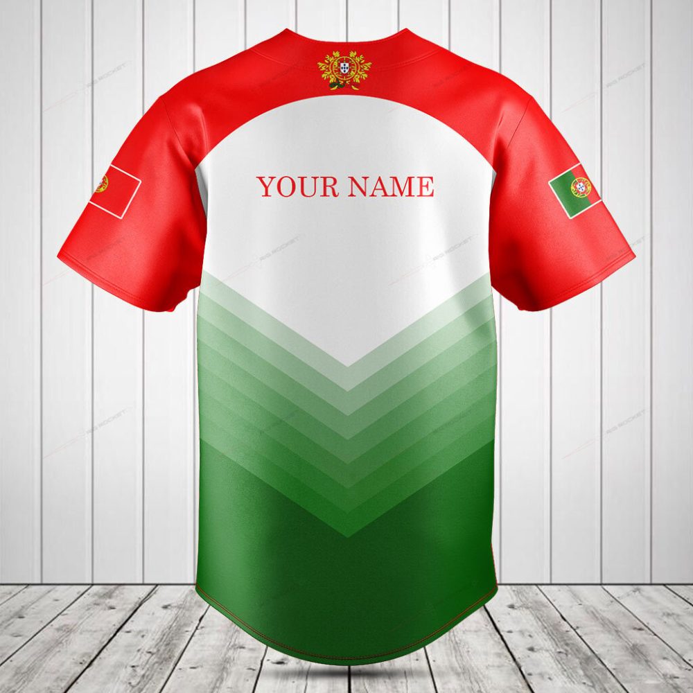 Portugal Baseball Jersey – Stylish Red &amp; Green Fan Apparel For Team Spirit