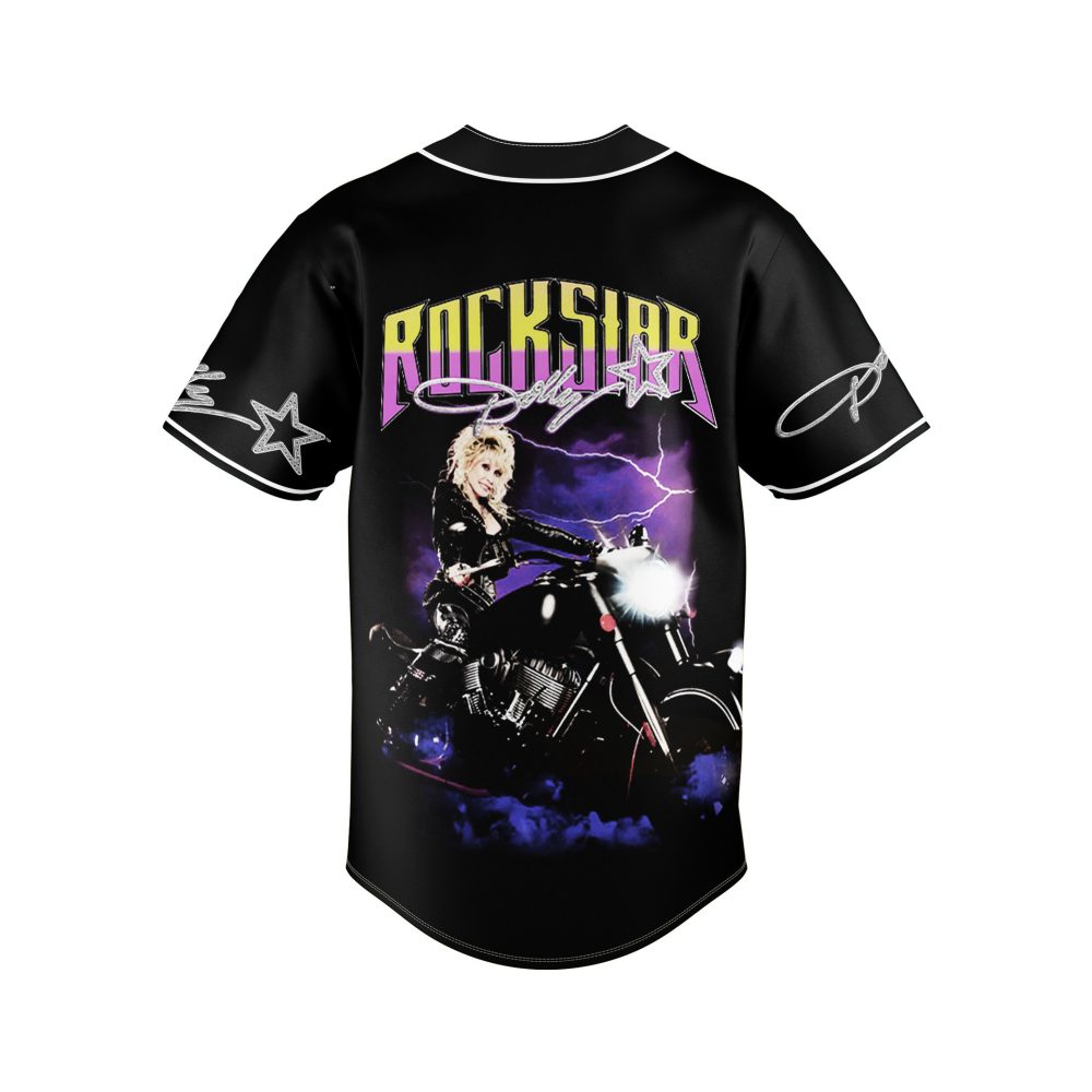 Rockstar Theme Baseball Jersey – Stylish Black Design With Iconic Motif