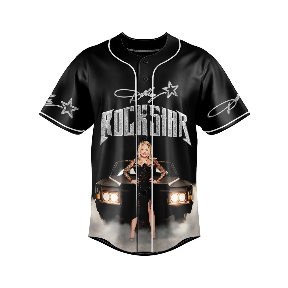 Rockstar Theme Baseball Jersey – Stylish Black Design With Iconic Motif