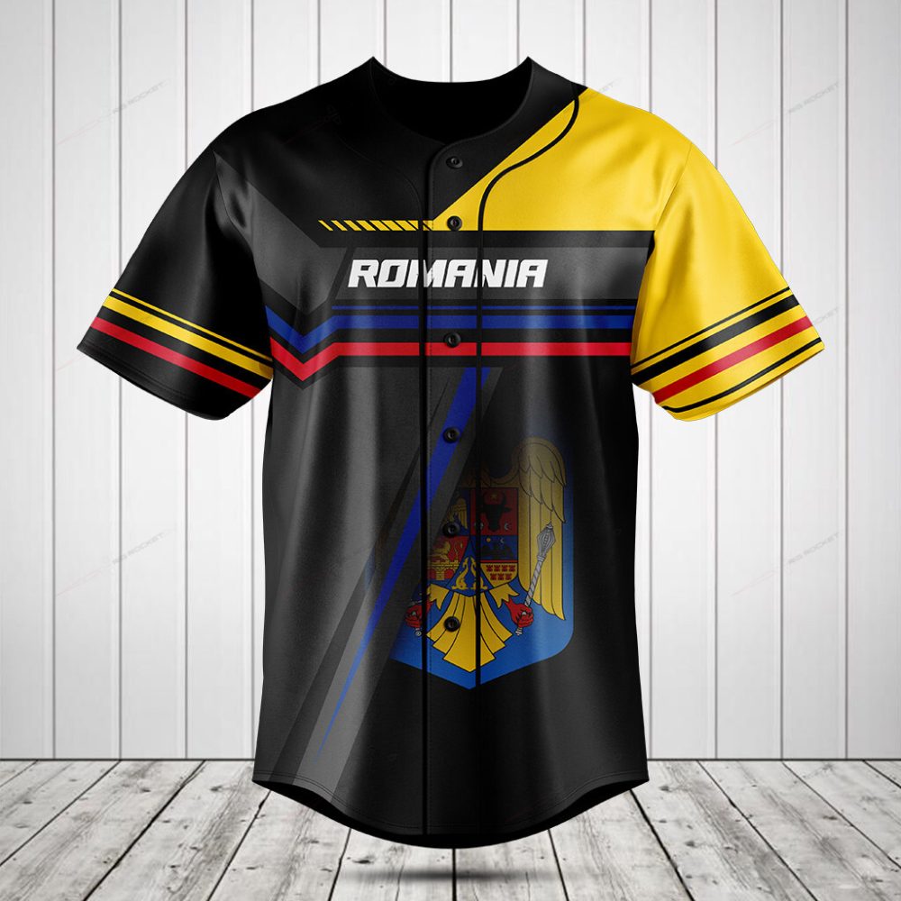 Stylish Romania Flag Baseball Jersey – Vibrant Colors &amp; Premium Quality For Fans